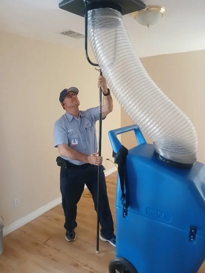 Mini Split Installation technician using HEPA equipment in Toronto